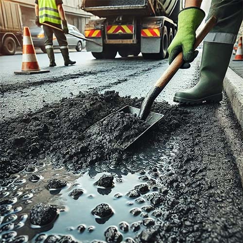 Cold mix bitumen for fast road repairs